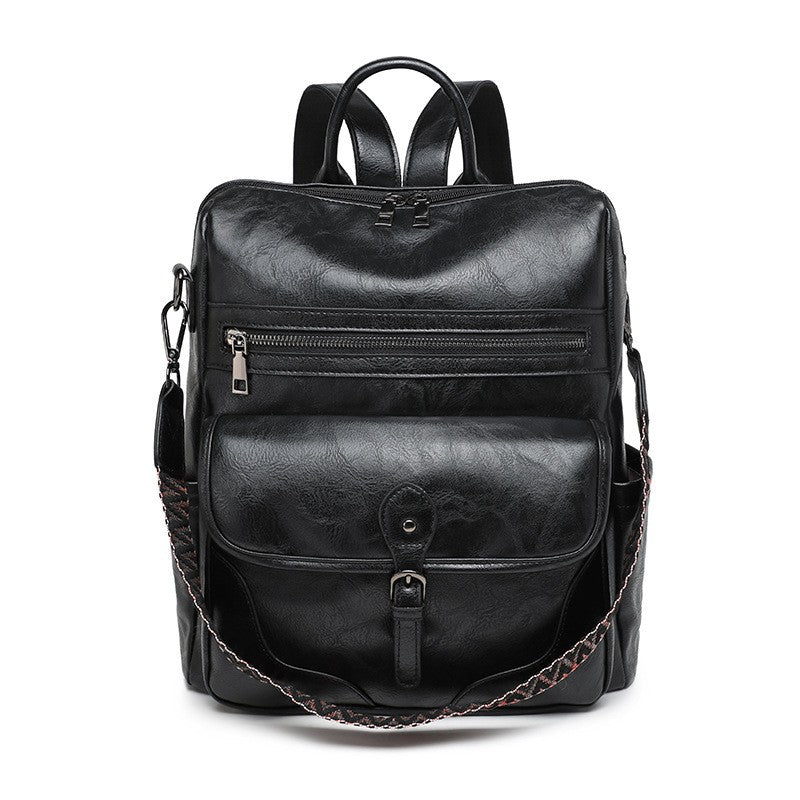 sac voyage a dos noir avec bandouliere reglable