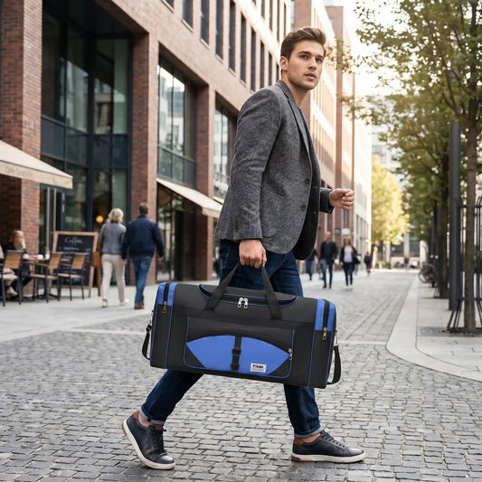 Homme avec sacs de voyage grande capacite polyvalent