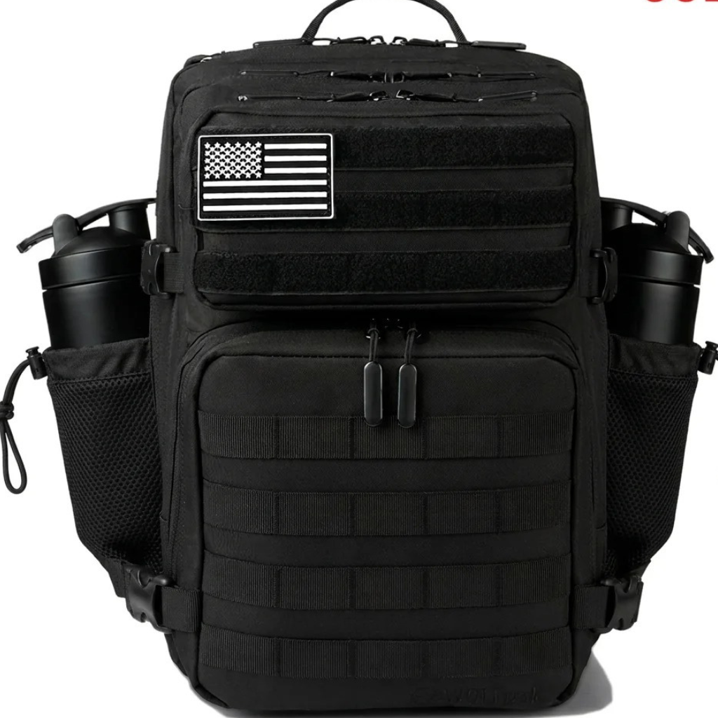 sac à dos de voyage noir avec rembourrage dorsal