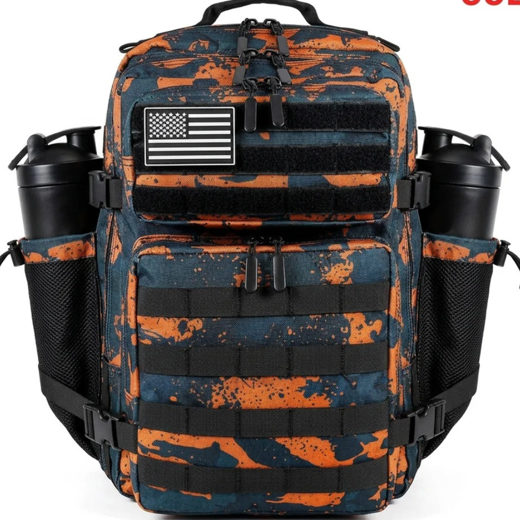 sac à dos de voyage orange ouverture 180 degre pochette pc impermeable