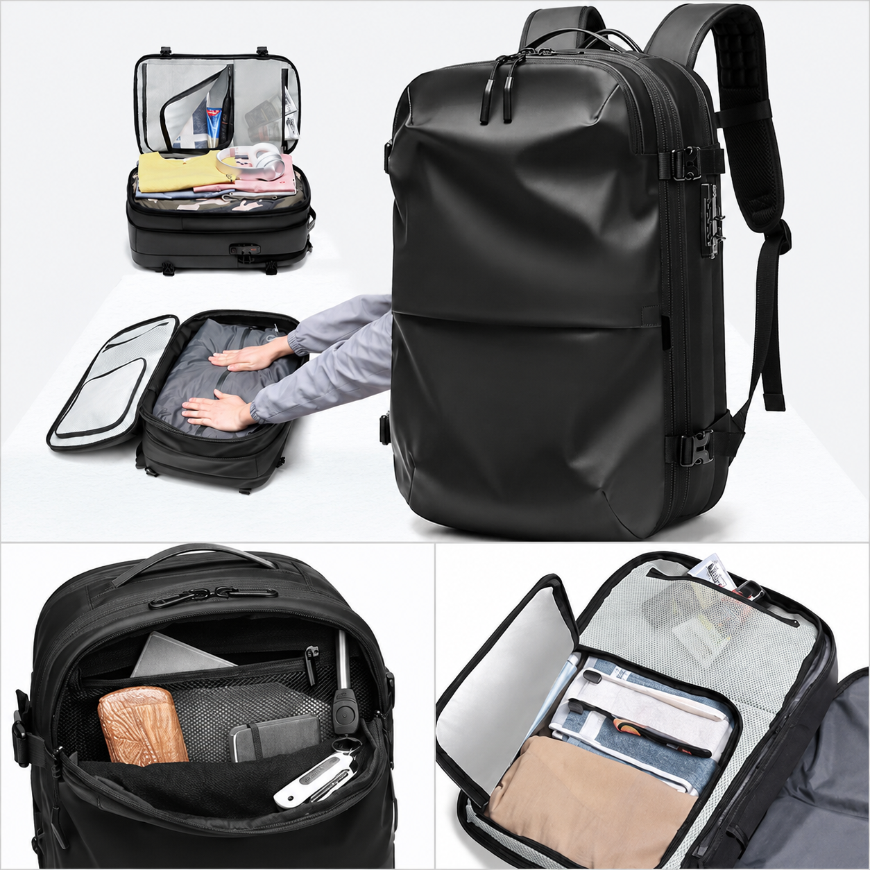 sac à dos femme voyage sous vide compression