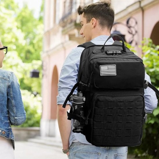 Sac a dos voyage avec poignee de transport superieure 
