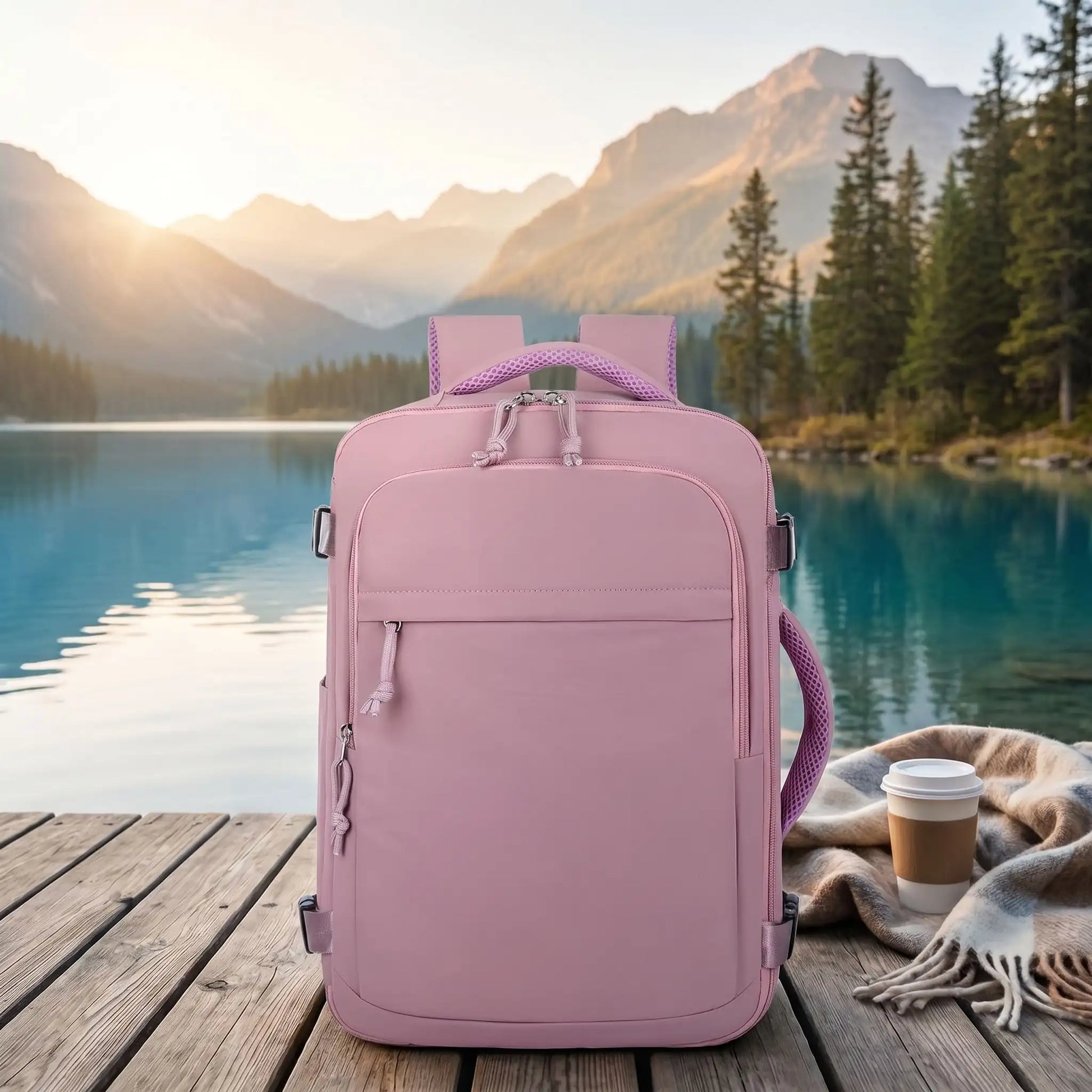 sac à dos voyage femme violet avec compartiment ordinateur portable