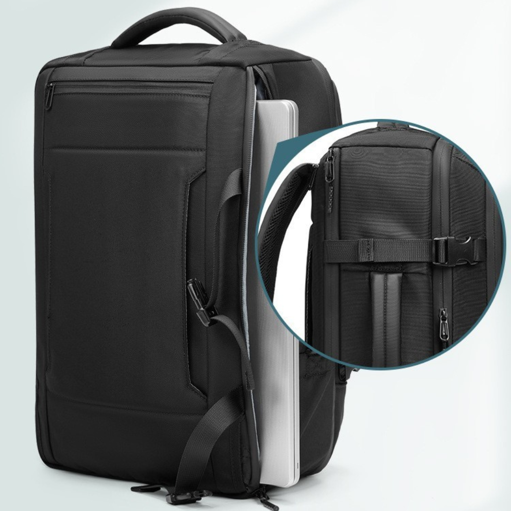 sac de voyage à dos avec plusieurs compartiments