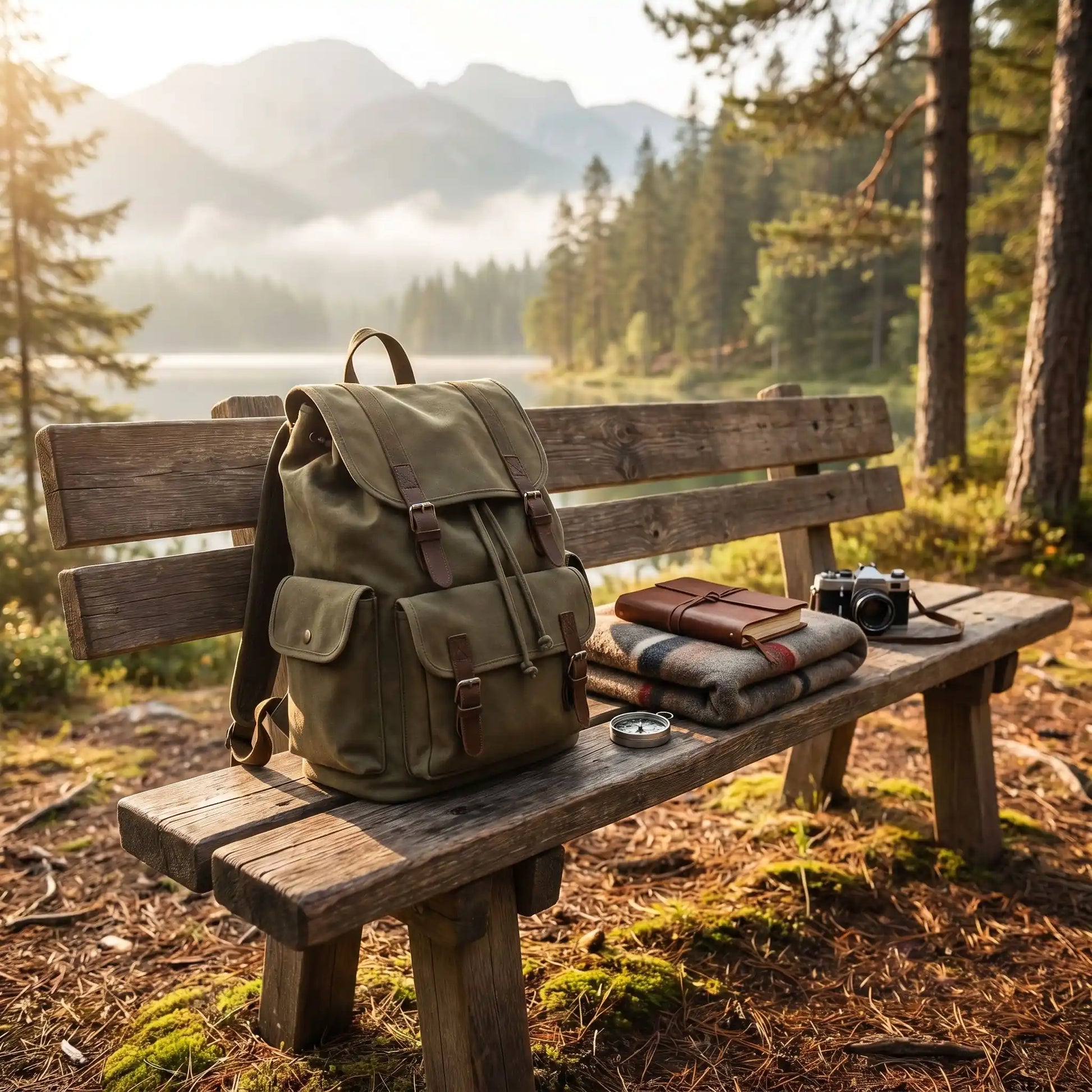 sac de voyage a dos vert avec poche ordinateur