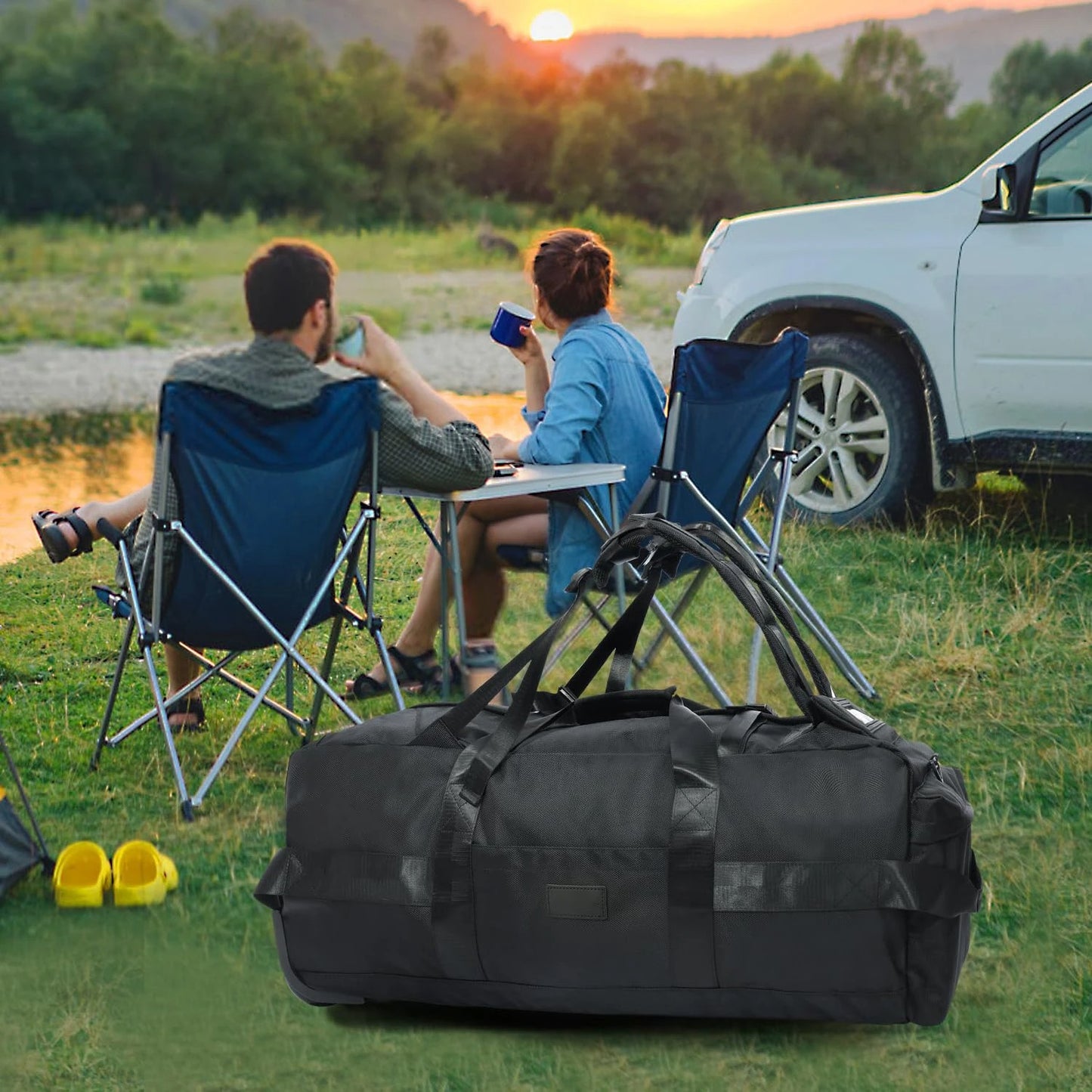 sac de voyage à roulettes pour les grandes affaires des voyages en camping car