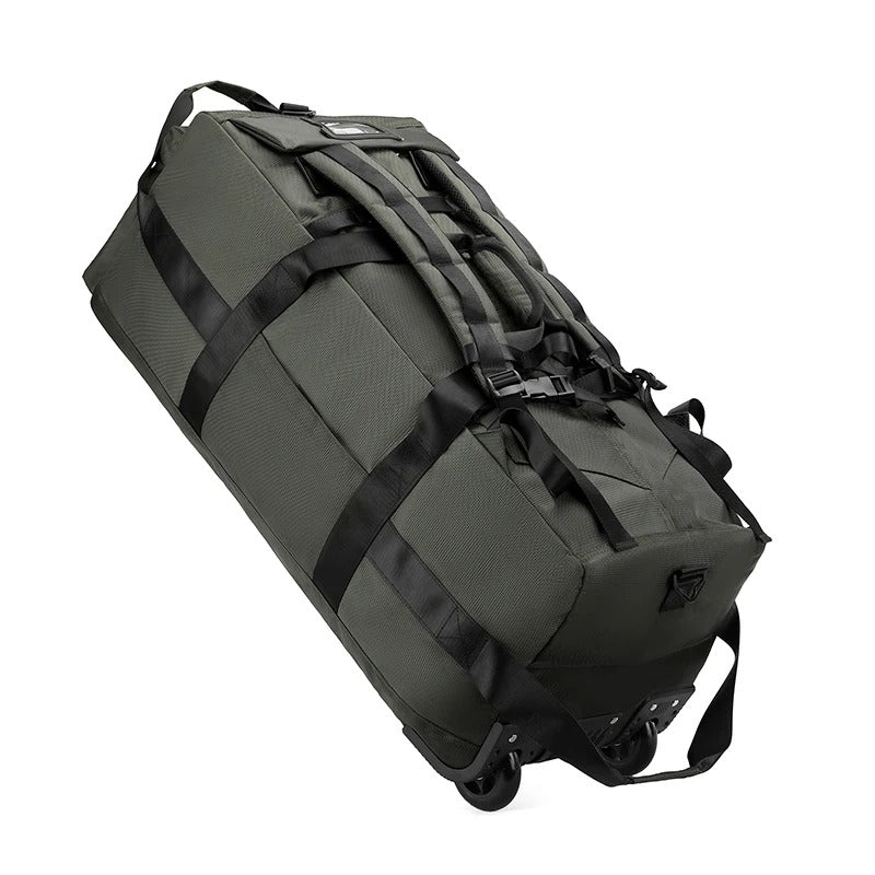 sac de voyage à roulettes vert militaire etanche et resistant