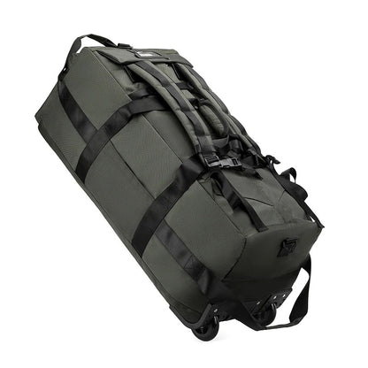 sac de voyage à roulettes vert militaire etanche et resistant