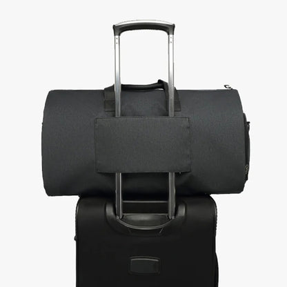 sac de voyage avec bande arriere pour se fixer a la poignet tetelescopique des valises