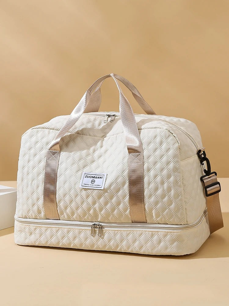 sac de voyage beige capacite genereuse 30-litres