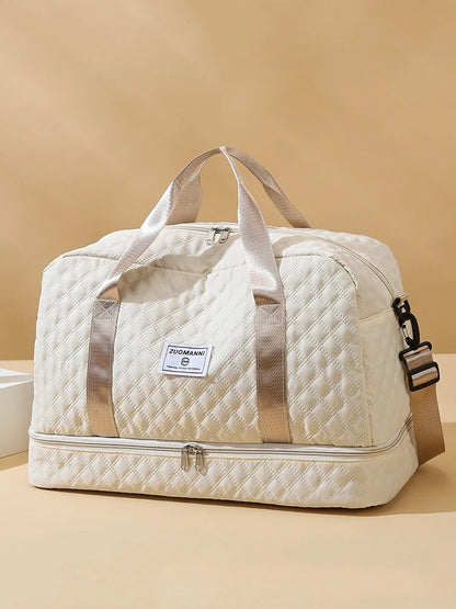 sac de voyage beige capacite genereuse 30-litres