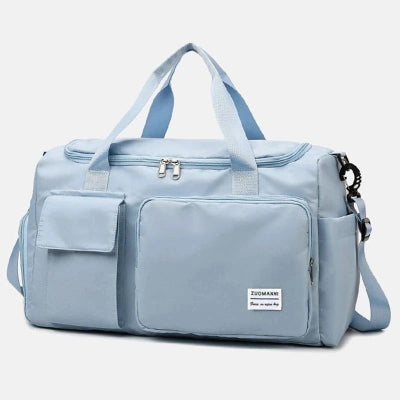 sac de voyage bleu ciel a bandouliere confort et praticite
