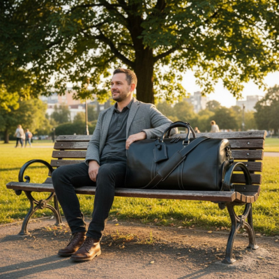 sac de voyage homme avec bandouliere ajustable et poignee main