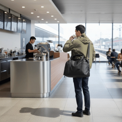 sac de voyage homme avec grand-compartiment principal zippe