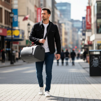 sac de voyage homme compact poche frontale et laterale