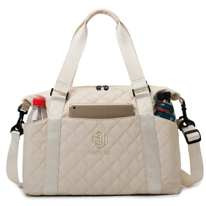 sac de voyage pour cabine beige a bandoulere