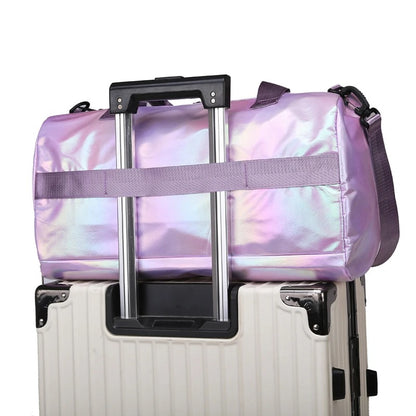 sac voyage femme avec bande arriere pour poignee telescopique-valise