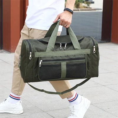Sac voyage homme poignées courtes et bandoulière amovible ajustable
