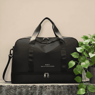 sac voyage hommes noir avec compartiment chaussures