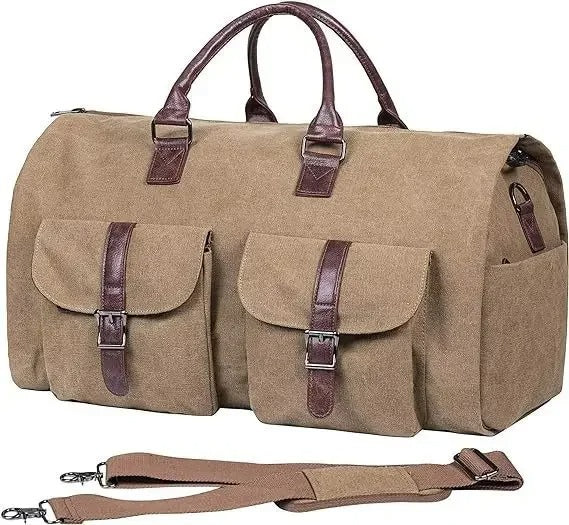 sac voyage kaki confortable grace a sa bandouliere elargie