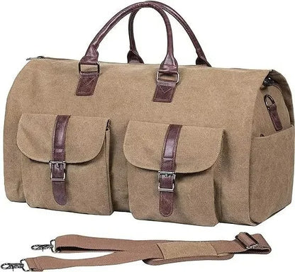 sac voyage kaki confortable grace a sa bandouliere elargie