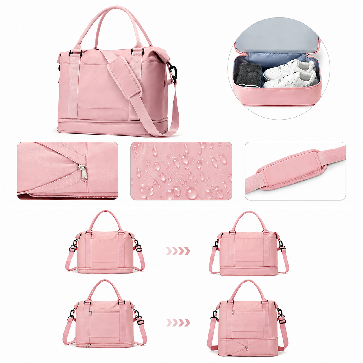 sac voyage multi poches super leger