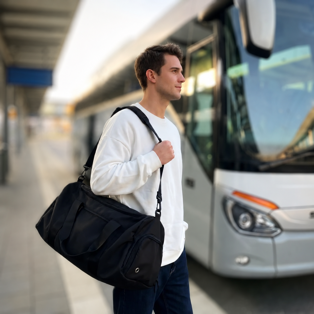 sac voyage noir adapte pour vos departs en weekend