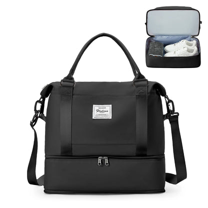 sac voyage noir tissu resistant a l 
 eau