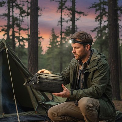 Trousse de toilette homme conception modulaire MOLLE