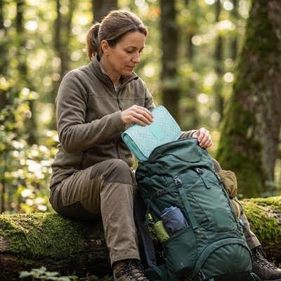 Trousse de toilette voyage avec systeme de rangement vertical
