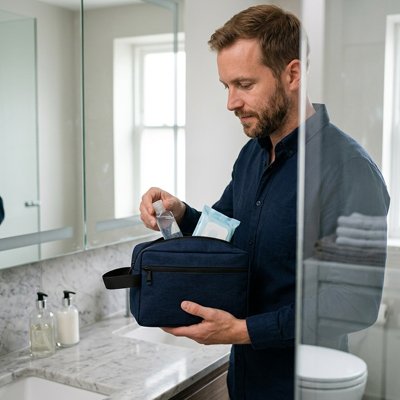 trousse toilette homme accès rapide au contenu et visibilité optimale